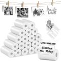 Mini Printer Paper Roll For Printing Self Adhesive Printing Paper - Thermal Paper & Sticky Paper - For Portable Bluetooth Mini Pocket Printer - For Printing Photos/ Pictures/ Office Receipt/ Labels/ Note/ QR Code/ Labels/ Memo. 