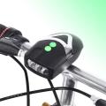 3 LED Bicycle Front Head Light & Bell Horn Hooter Siren Alarm / Cycle Light - Black. 