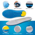 【Footprint】 EVA Elastic Memory Foam Breathable Shoes Insoles For Men And Women Sports Function Shoes Pad Size 35-45. 