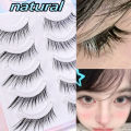 1box Of Comic Eyelash One Piece Of Hard Stem False Eyelashes Girl Group Natural Thick Eyelashes. 