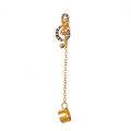 Simple Tassel Ear Clip Retro Metal Non-Piercing Note Ear Studs Single Long Chain Geometric Earrings. 