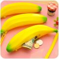 New Silica gel coin purses holders children's purse cute banana pencil case baby wallets. 