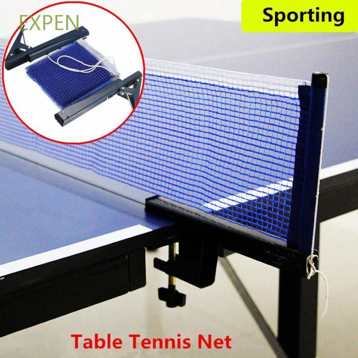 Table Tennis Post Suit Portable Table Tennis Ping Pong Net Durable Replacement Waterproof Ping Pong Net Collapsible Table Tennis Supplies Blue Clamp Stand Indoor Game Training Set Clip on