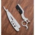 Professional Barber Hair Shaving Razor Ustra Straight Knife Navaja High Quality (Pack of 2). 