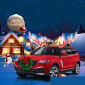Holiday Car Wreath Christmas Car Wreath with Red Balls Large Bowknot Festive Auto Front Grill Decoration for Suv Truck Indoor/outdoor Xmas Garland Pendant. 