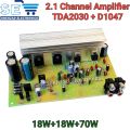 2.1 Channel D1047 & TDA2030 106 Watts Audio Amplifier Board Subwoofer. 