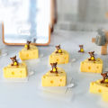 Hold Cheese Mouse Cake Decorating Accessories Children's Day Cat and Mouse Piece of Cheese Small Cake Cheese Mold. 