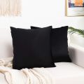 2 Pcs Plain Velvet Cushion Covers Soft Velvet Fabric on Both Sides With Side Zip Cushion Covers for Spring Sofa, Living Room, Couch, Bed, Home Decor | Cushion |-16"x16"Inch By Comfynook. 