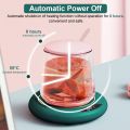 Safdar Mart-1Pc USB Electric Coffee Mug Milk Warmer with LCD Digital Temperature Display Adjustable with Auto Shut Off for Desk Stainless Steel & Glass Cup, PP Milk Bottle, Ceramic Cup Beverage Tea Water, Beverage, Hot Chocolate, Birthday Gift. 