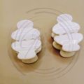 A Pack of 4 Korean Style High-Quality Mini Hair Catchers in White - Stylish Hair Accessories for Taming Stray Hairs. 