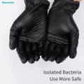 5Pair Black Kitchen Disposable Gloves Waterproof Thickened PVC Protective Gloves Kitchen Laboratory Cleaning Gloves. 