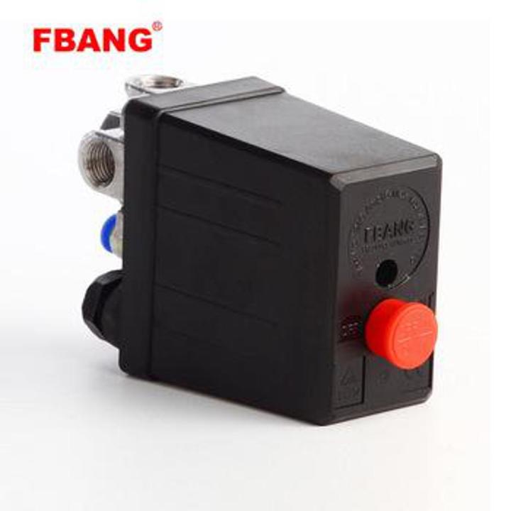 4-Port Air Compressor Pressure Control Switch, FBANG – 240V, 15A, 175 PSI, 1/4" Single Phase, Auto-Control with Safety Valve, Durable and Easy to Install