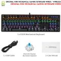 RGB Gaming Keyboard - Mechanical Keyboard Blue Switch Wired/Wireless Mini RGB Keyboard 61 Keys With Out Numpad - RGB Light Mechanical Keyboard Black/White - Detachable TYPE-C Wired/Wireless For Professional Gaming - Compatible With PC & Laptop. 