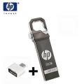 32GB HP USB Flash Drive Stain Steel Pen Drive USB Good Quality 10Mbps Data Speed + Micro OTG Converter. 