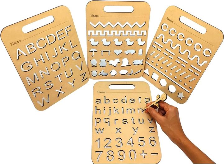 Montessori%20Wooden%20Stencil%20Boards%20(Set%20of%204)%20%7C%20Tracing%20Kit%20for%20Alphabet%20Letters,%20Shapes,%20Numbers,%20Patterns,%20Lines,%20Zig-Zags,%20Waves,%20Spirals%20and%20Shapes%20-%20Image%205
