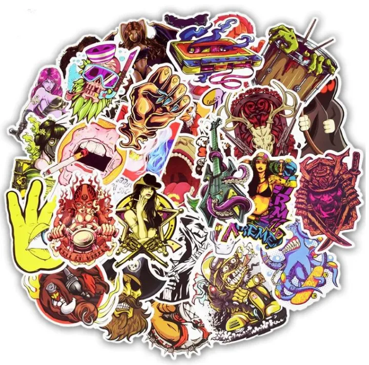 10%20Pcs/Pack%20Horror%20Series%20Rock%20Punk%20Graffiti%20Sexy%20Waterproof%20Stickers%20for%20Guitar,Laptop,Skateboard,Phone,Car,Bike%20-%20Image%202