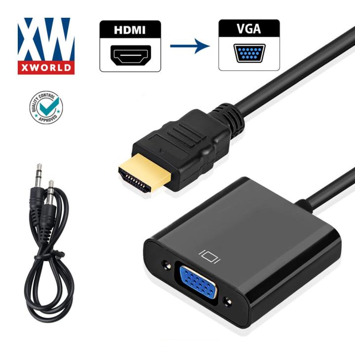 HDMI to VGA Converter Adapter with Sound Sound Cable Included Daraz.pk