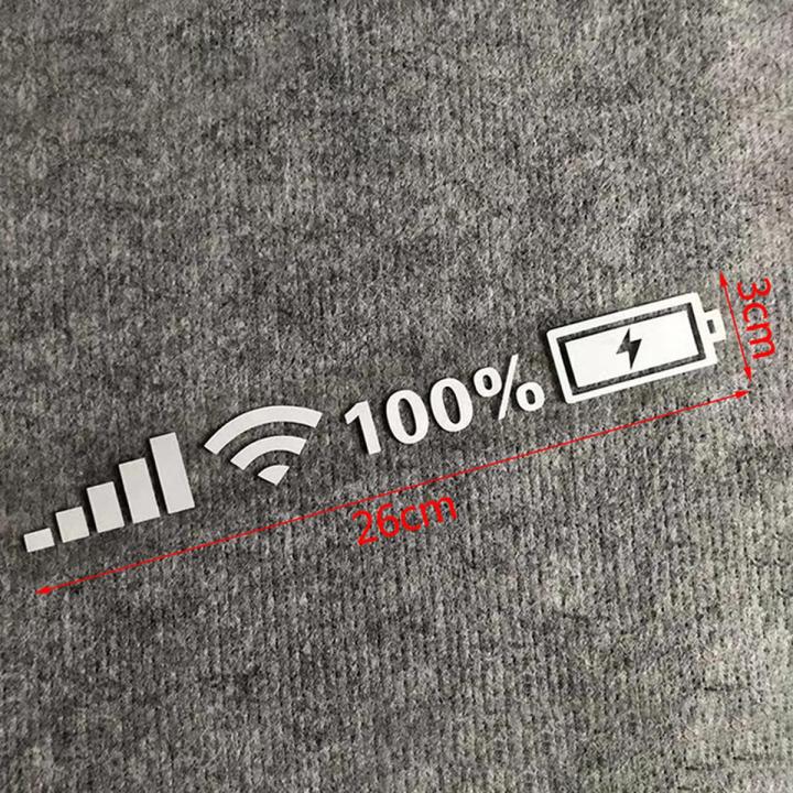 New Wifi Battery Level Mark Car Vinyl Decal Car Rear Windhield Funny ticker