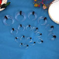 WKOUD 18Pcs Acrylic Septum Pincher Tapers C Shape Buffalo Ear Taper Kit Stretching Expander Rings for Nose Ear Gauges. 
