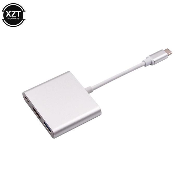 USB C HUB to HDMI Adapter For Macbook Pro/Air Thunderbolt 3 USB Type C Hub to HDMI 4K USB 3.0 Port USB-C Power Delivery（white）
