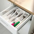 IKEA SMÄCKER Cutlery tray Drawer Organizer with five Sections and Nonslip Tray- Flatware, Utensil, Cutlery Kitchen Divider (Also for Desk and Office). 