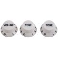 2 Set 1 Volume & 2 Tone Guitar Control Knobs, for Fender Strat Style Guitar - 1 Set Cream& 1 Set White+Black. 