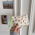 Makeup Bag With Flower Decorations Floral Pencil Pouch Cute Makeup Pouch Flower Pattern Change Bag Floral Cosmetic Bag. 
