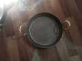 pure iron madevflat bottom karahi for making jalebi shami kabab butt karahi tawa fist fry kalahi tawa tawa keema and lot of things heavy quality easy to use easy to handle. 