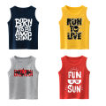 2 Summer Cotton Printed Sleeveless T-Shirts  Boys. 