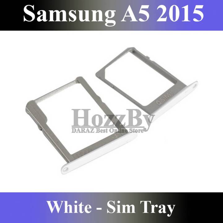 Samsung Galaxy A5 2015 Black SIM Tray Sim Jacket Sim Slot Sim Door For Samsung Galaxy A5 2015 - White