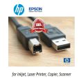USB Printer Cable Original 100% Branded Stock Compatible with  Laptop, Scanner, PC, and Printer #techno park. 