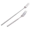 Silver Stainless Telescopic Extendable Fork Dinner Fruit Dessert Cutlery Forks. 