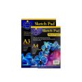 Keep Smiling Black Paper Sketch Pad For Artist 20 Sheets 150Gram. 