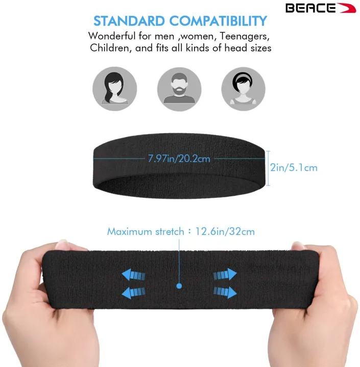 DM%20INTL%20Outdoor%20Sports%20Cotton%20Sweat%20Headbands%20ideal%20for%20Gym%20Fitness%20Yoga%20Running%20MMA%20Boxing%20Cricket%20Tennis%20Cycling%20Basketball%20Volleyball%20Head%20Gear%20Band%20Support%20for%20Men%20Women%20Boys%20and%20Girls%20-%20Image%204