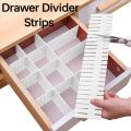 38cm long Drawer Divider Organizers, 4 PCs DIY Plastic Grid, Plastic Adjustable Drawer Dividers, Household Storage - Makeup Socks, Underwear, Organizer for Clothes, Kitchen, Office. 