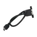 USB Type B USB-B Female with Panel Mount to Mini USB Plug Male Adapter Cable. 