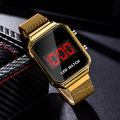 Trending Touch Screen Fashion Women Luxury Watches Square Dial Quartz Watch For Women / Stylish Ladies Led Watches For Women & Girls. 