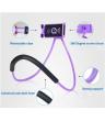 Lazy Bendable Flexible Hang Neck Phone Holder 360 Degree Rotation Mobile Stand - Purple. 