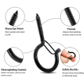 20PCS Q Hanger Hooks Heavy Duty Wall Ceiling Hooks with Safety Buckle Outdoor Screw Hooks for Hanging Lights Plants. 