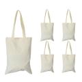 Canvas Tote Bags Set DIY Craft Blank Makeup Bags with Zip Canvas Pen Case DIY Reusable Shopping Grocery Bag. 