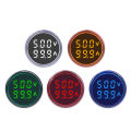 Round Digital AC Voltmeter+Ampmeter 2in1 Volt meter Ampere meter 50-500V 100A 22mm LED Current Indicator Voltage Meter Mini Volt Amp Tester Panel Panel Meter. 