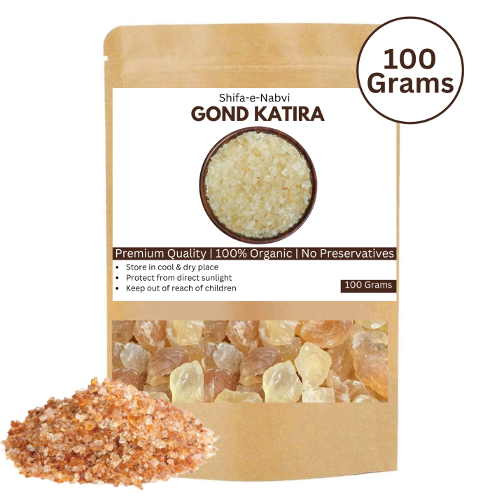 100 Grams Gond Katira | Tragacanth Gum | Gond Katera Asli | 100% Pure & Organic | Natural Gum