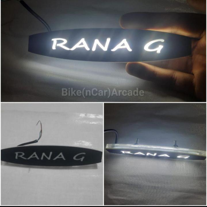 RANA G  led monogram front number plate light for all bikes universal