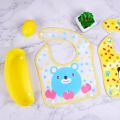 Baby Feeding Bib Waterproof Baby Bib With Catcher Plastic Bibs Eating Meal Pocket Detachable. 