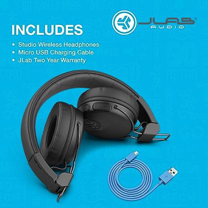 JLab Play Gaming Wireless Headset | 22+ Hour Bluetooth 5 Playtime 60ms Sup er-Low Latency for Mobile Gameplay | Retractable Boom Mic | AUX Gaming Cord Compatible with Gaming Consoles