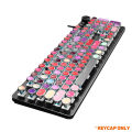 104Pcs/Set PBT Universal Round Key Cap Keycaps for Cherry MX Mechanical Keyboard. 
