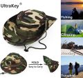 Sun Hat for Men Cotton Summer Breathable Foldable Safari Boonie Hat. 