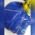 Dupatta Lace Net Dupatta Net Fabric - Purple - Net Dupatta for Girls / Ladies & Women - Chunri - Stole - Scarf. 