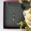 Unique Korean style Music Pendant A very Charming sterling silver with a zircon for Ladies and Girls Stainless Steel Silver Color Music Pendant Necklace Holding Crystal Diamond For Women and Girls  Gift Jewelry For Her And your Loved Ones. 