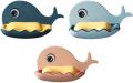 [High-Quality]  Fish Shape Cute Soap Plastic Dish Adhesive Waterproof Wall Mounted Bar Soap Dish Holder Organizer Rack Hanging Bathroom Soap Tray | 1Pcs (Random Color) - Freedoms Online store. 